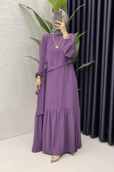 Canan Elbise Tesettür Giyim  Mor