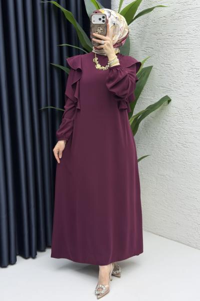 Canan Elbise Tesettür Giyim  Bordo