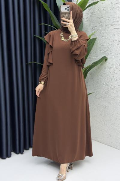 Canan Elbise Tesettür Giyim  Kahve
