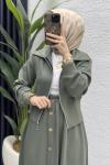 Dilruba Etekli Takım Tesettür Giyim  Yeşil