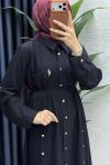 Elçin Pantalonlu Takım Tesettür Giyim  Siyah