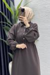 Esma Elbise Tesettür Giyim  Kahve