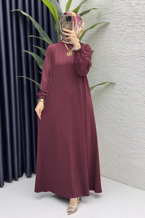 Esme Elbise Tesettür Giyim  Bordo