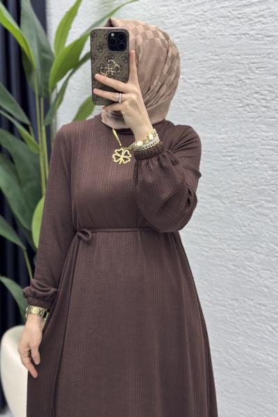 Esme Elbise Tesettür Giyim  Kahve