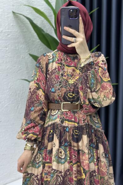 Eylül Elbise Kahverengi