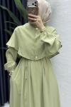 Ferda Elbise Tesettür Giyim  Çağla Yeşil