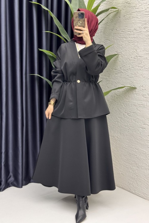 Füsun Takım Tesettür Giyim  Siyah