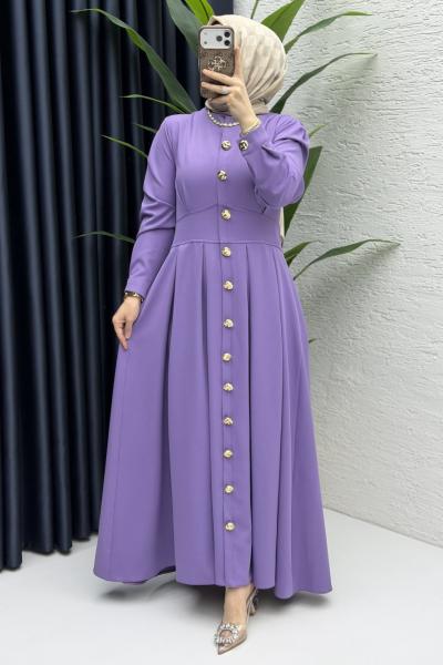 Gülru Elbise Tesettür Giyim  Lila