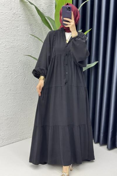 Hale Elbise Tesettür Giyim Siyah