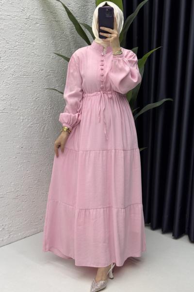 Handan Elbise Tesettür Giyim Pembe