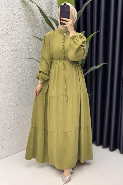 Handan Elbise Tesettür Giyim Yeşil