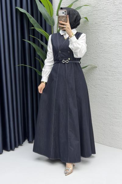 Hatem Kot Jile Tesettür Giyim  Lacivert