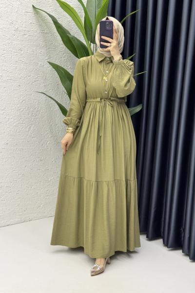 Hümeyra Elbise Tesettür Giyim Yeşil