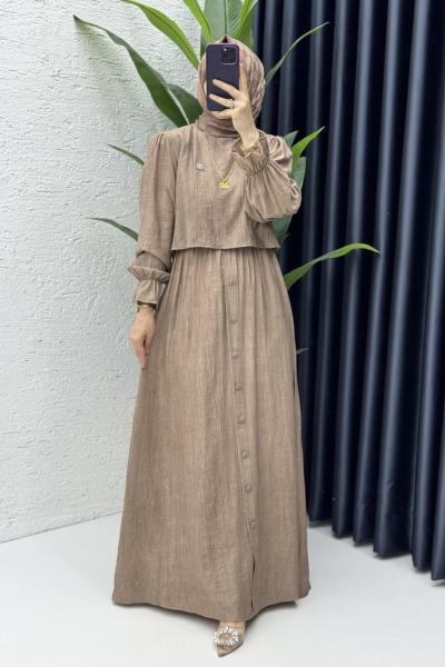 Hürrem Elbise Tesettür Giyim Latte