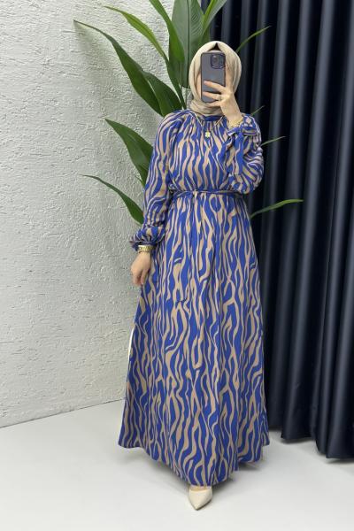 İkra Elbise İndigo