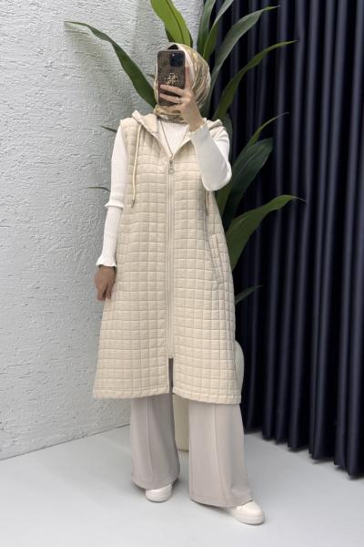 Kayra Kapitone Yelek  Taş Rengi