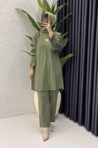 Masal Takım Tesettür Giyim  Haki