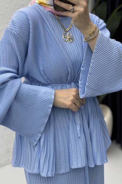 Mehru Elbise Tesettür Giyim  Bebe Mavisi