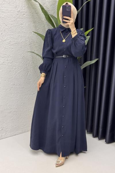 Melike Elbise Tesettür Giyim Lacivert