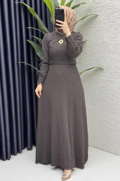 Miray Elbise Tesettür Giyim  Kahve
