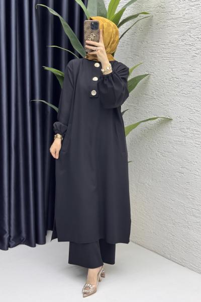 Nazenin Takım Tesettür Giyim Siyah