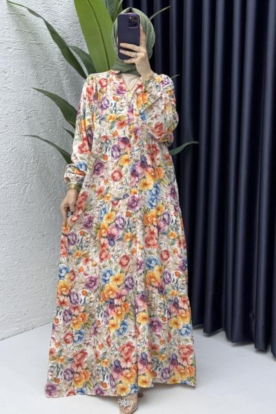 Nevbahar Elbise Tesettür Giyim Yeşil