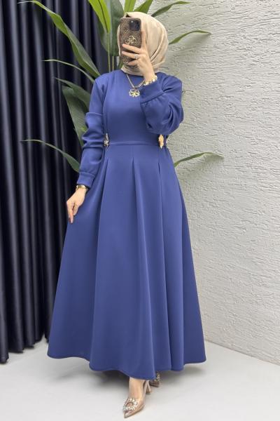 Piraye Elbise Tesettür Giyim İndigo