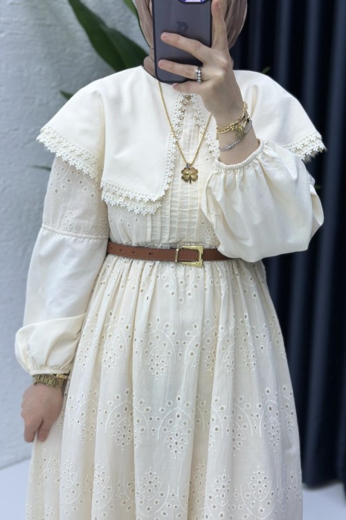 Prenses Elbise Taş Rengi