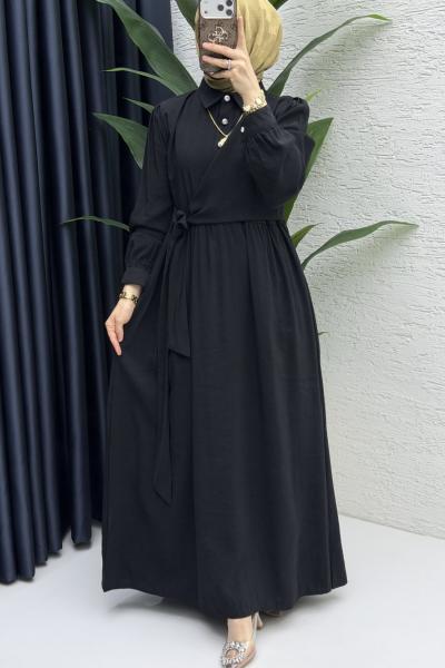 Sadem Elbise Tesettür Giyim  Siyah