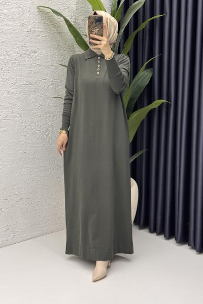 Seray Elbise Tesettür Giyim  Haki