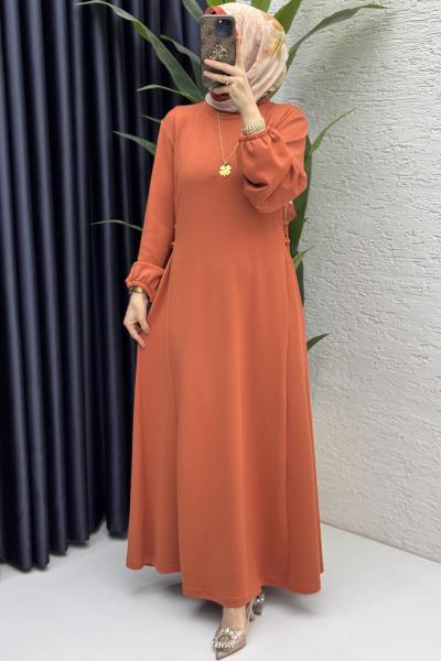 Şeyma Elbise Tesettür Giyim Kiremit