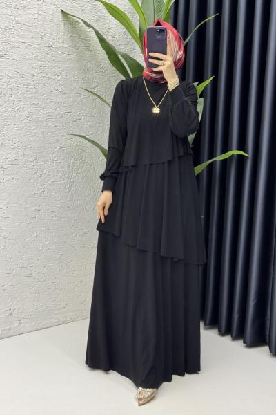 Şimal Elbise Tesettür Giyim Siyah