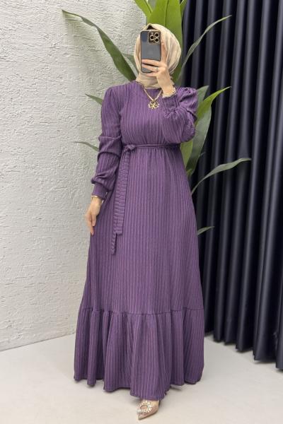 Sultan Elbise Tesettür Giyim  Lila