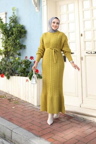 Tuba Elbise Yağ Yeşili