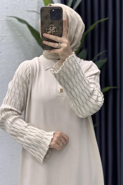 Umay Elbise Tesettür Giyim  Taş Rengi