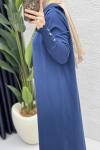 Yasmin Elbise Tesettür Giyim  Petrol Mavisi