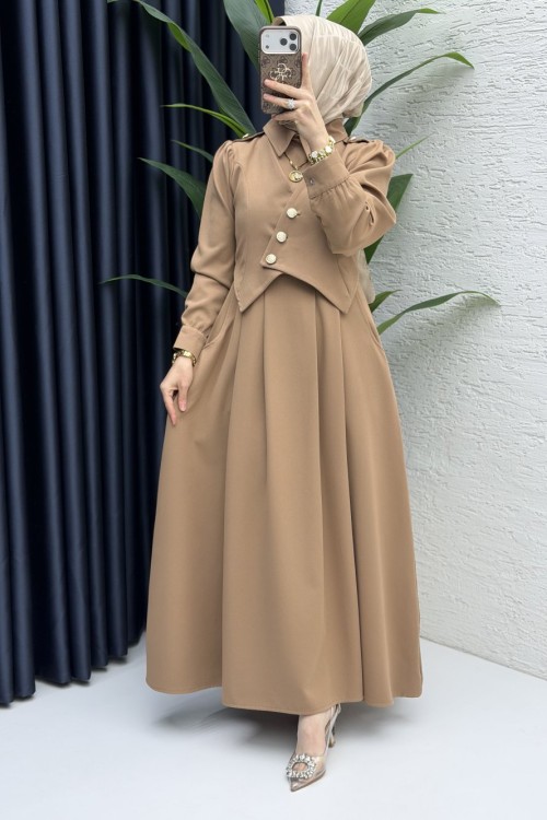 Zahidar Elbise Tesettür Giyim  Karamel