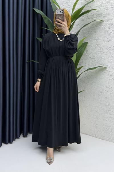 Zişan Elbise Tesettür Giyim  Siyah