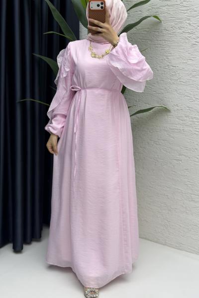 Zümra Elbise Tesettür Giyim  Pembe