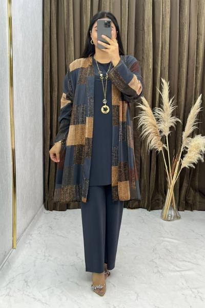 3297 Halime 3 Lü Takım Antrasit