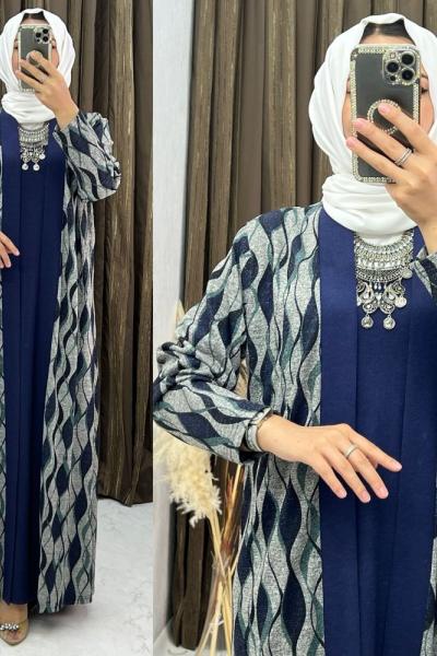 3306 Nehir Elbise Takım Lacivert