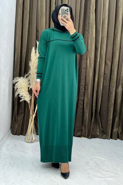 3308  Viyola Elbise Zümrüt