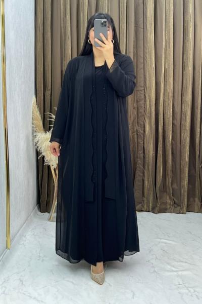 3310 Almila Elbise Takım Siyah