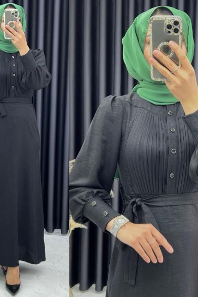 3354 Öykü elbise Siyah