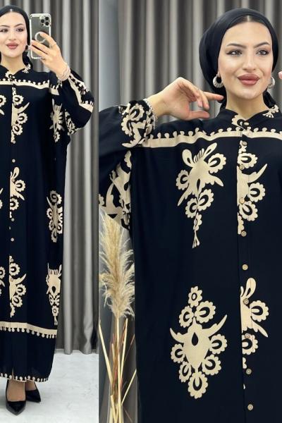 3365 Rakkas Tunik/Elbise  Siyah Vizon