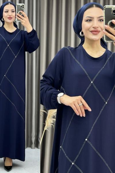 3368 Aruz Elbise Lacivert