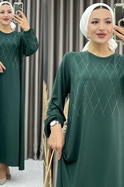 3372 Divan Elbise Zümrüt