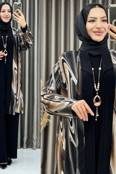 3382 Alşin 3 lü takım Siyah