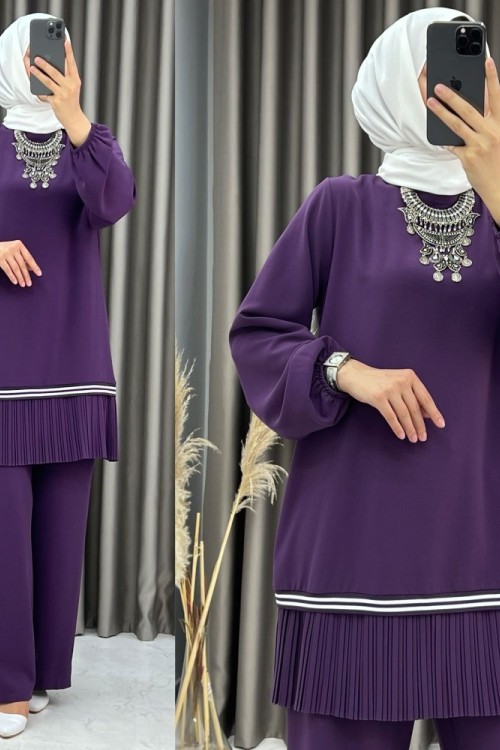 3424 Piliseli Takım Mor