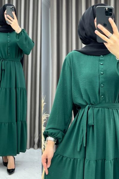 3444 Sümer Elbise Yeşil